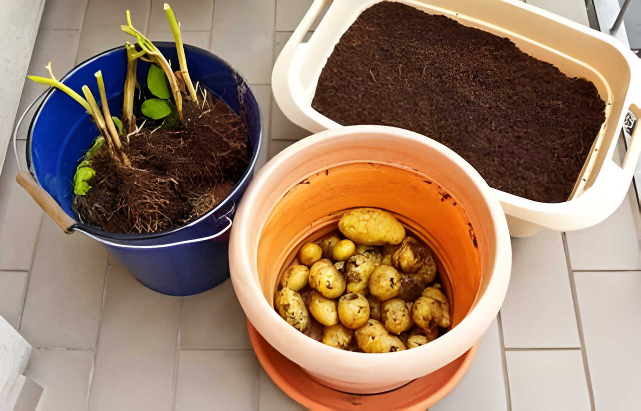 Growing potatoes in containers